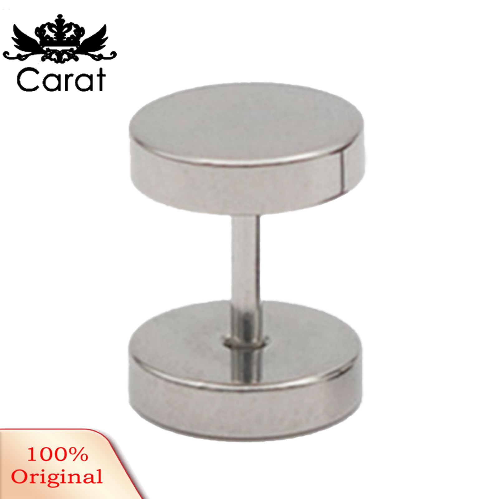 Carat Stud Earrings Simplicity Decoration Non-allergic Round Men Ear Studs Birthday Gift