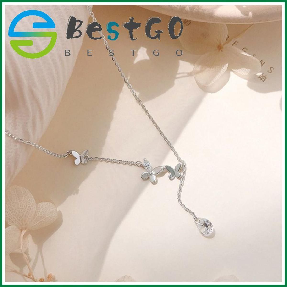 Butterfly Necklace Fashion Design Niche Pendant Collarbone Chain Women'S Necklace A Two-Wear Necklace