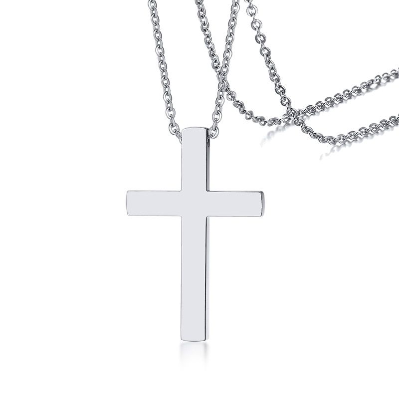LARGE GOLD CROSS NECKLACE FOR MEN STAINLESS STEEL PENDANT FOR MEN WOMEN JEWELRY