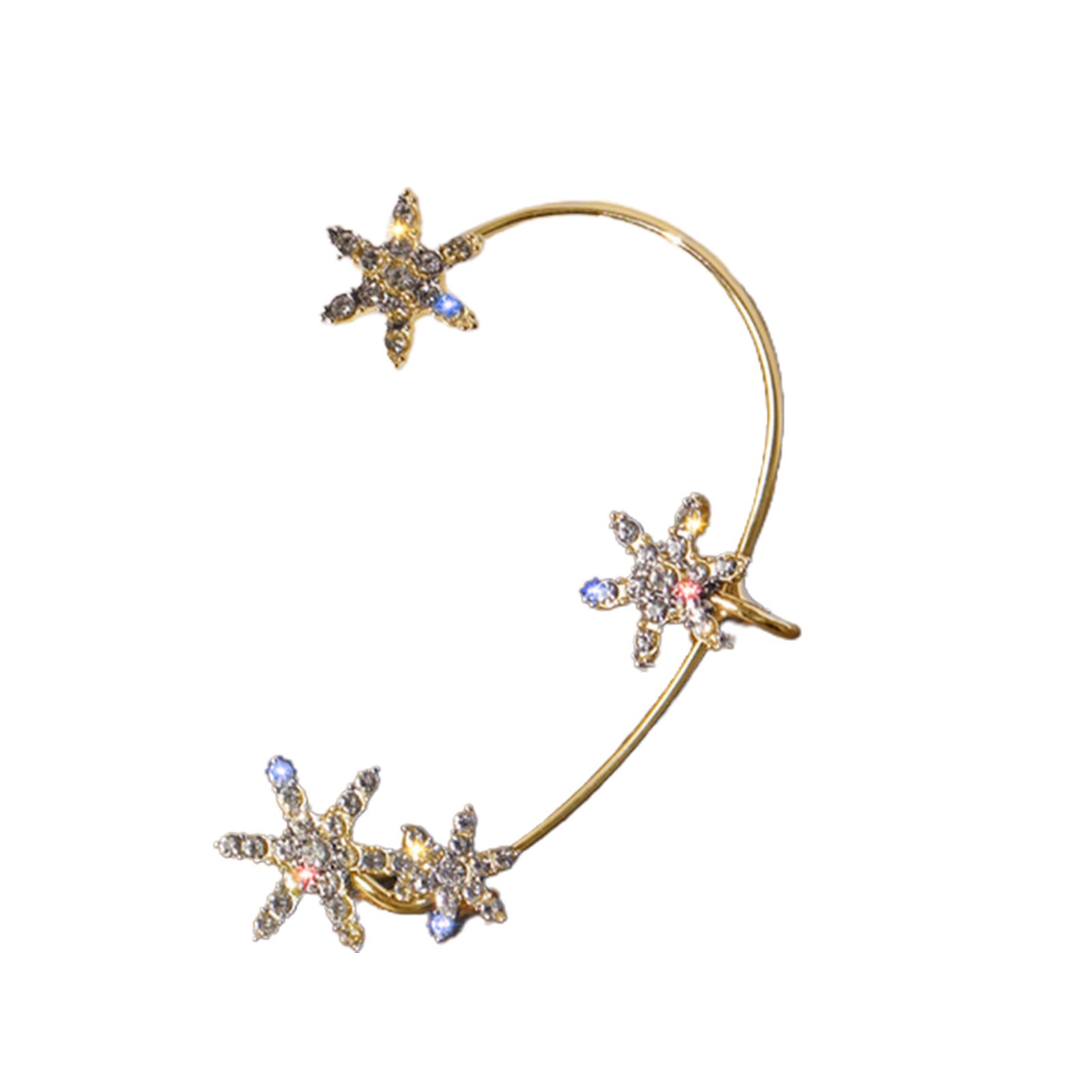 Ear Cuff Nice-looking Decorative Snowflake Earrings Clip Cuff