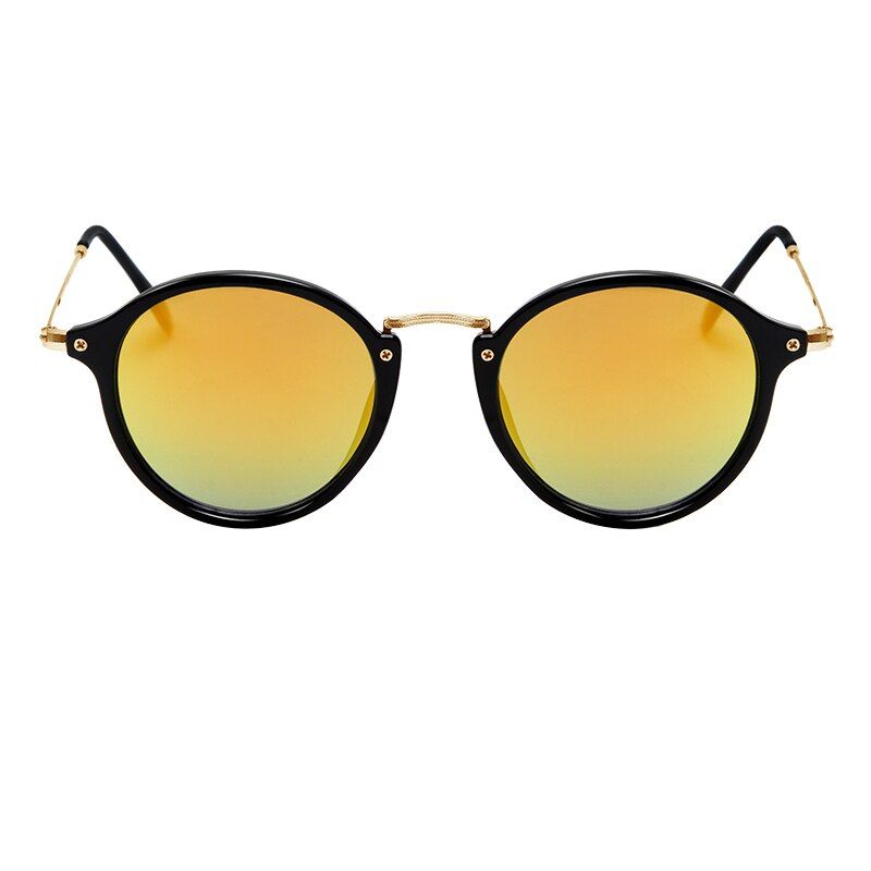 C62019 Arrival Round Sunglasses coating Retro Men women Brand Designer Sunglasses Vintage mirrored glasses