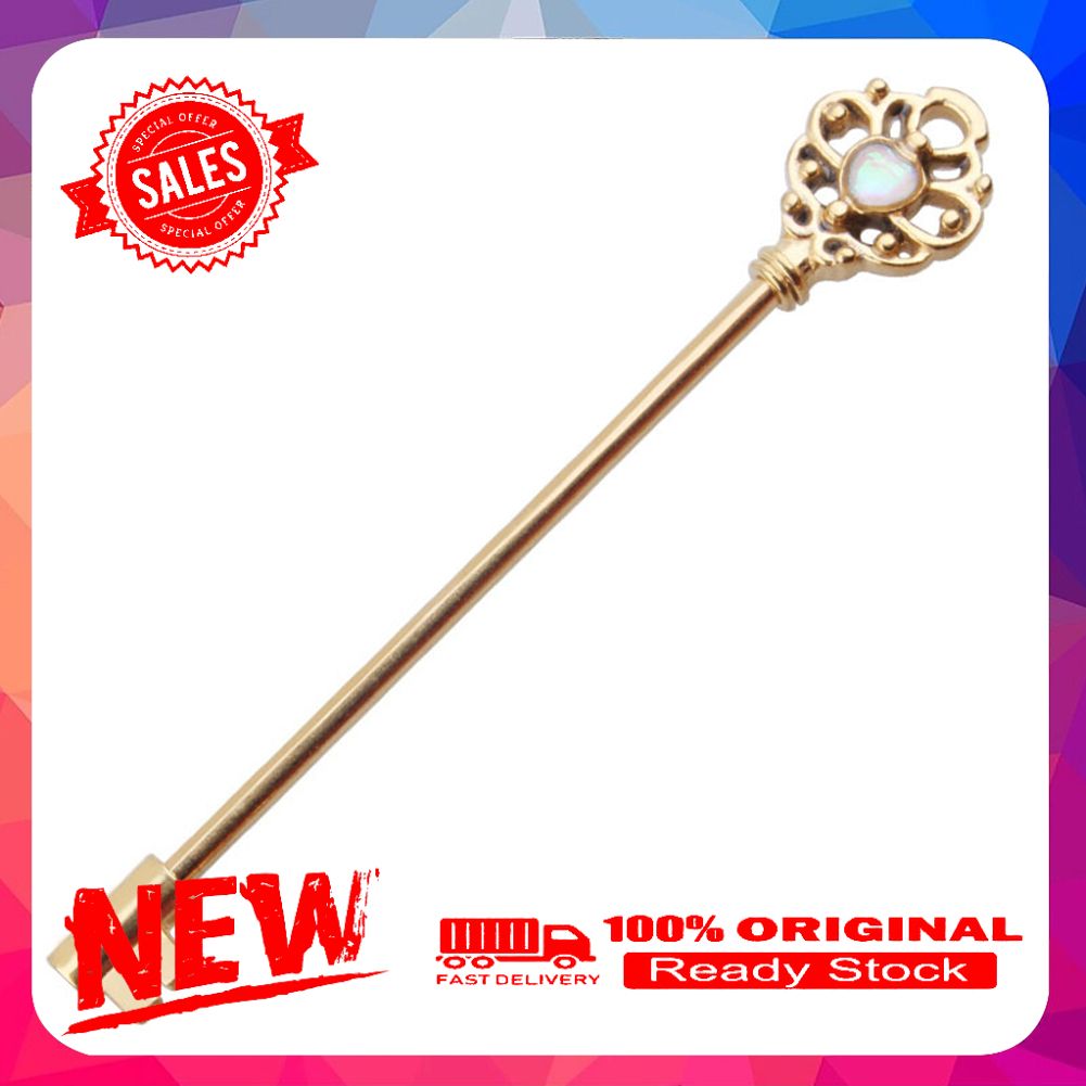 Hollow Key Industrial Barbell Earring Stainless Steel Cartilage Piercing Jewelry