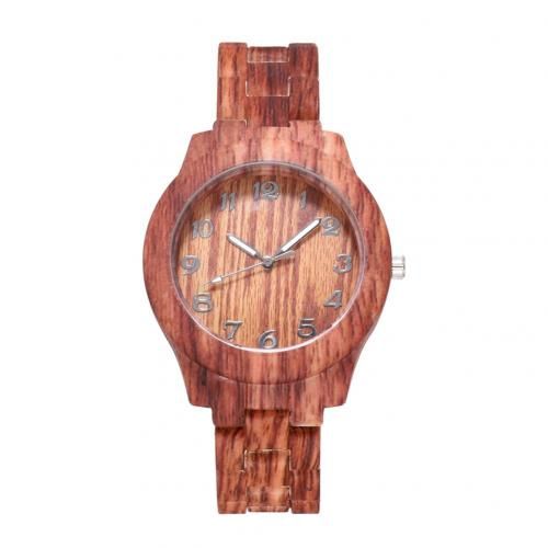 Durable Wooden Grain Stylish Round Dial Watch Ladies Arabic er Resin Band Analog Quartz Wrist Watch Women Женские часы