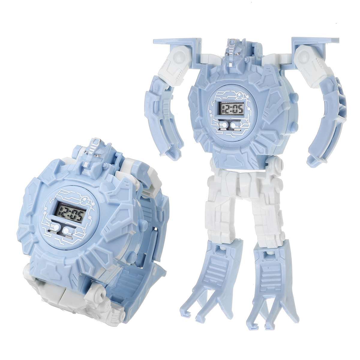 Electronic Cartoon Robot Wristwatch Kids Digital Display Watch Toys Children Boys Girls Toy Birthday Gift Adjustable Size