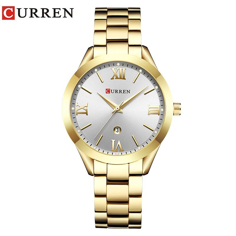 【BestGO】CURREN Watch Women Top Brand Quartz Female Bracelet Watches Stainless Steel Wrist Watch For Ladies Mujer Gift Rose Gold