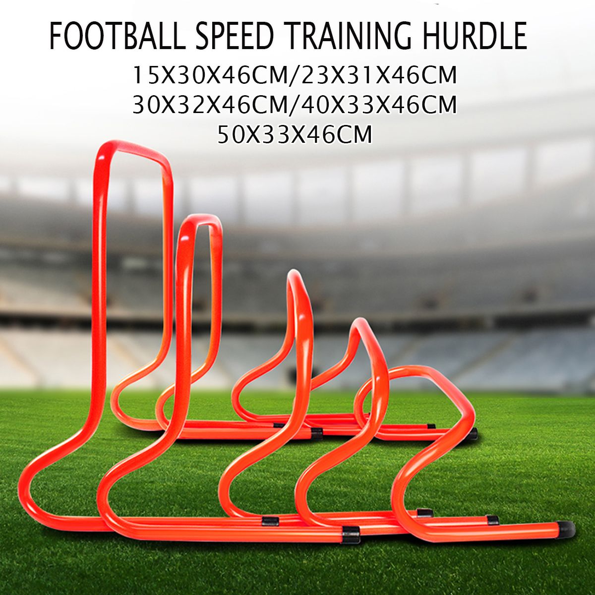 15/23/30/40/50cm 6" ~ Sports 20" Hurdles Training Speed Agility Sport Soccer Football - 15x30x46cm