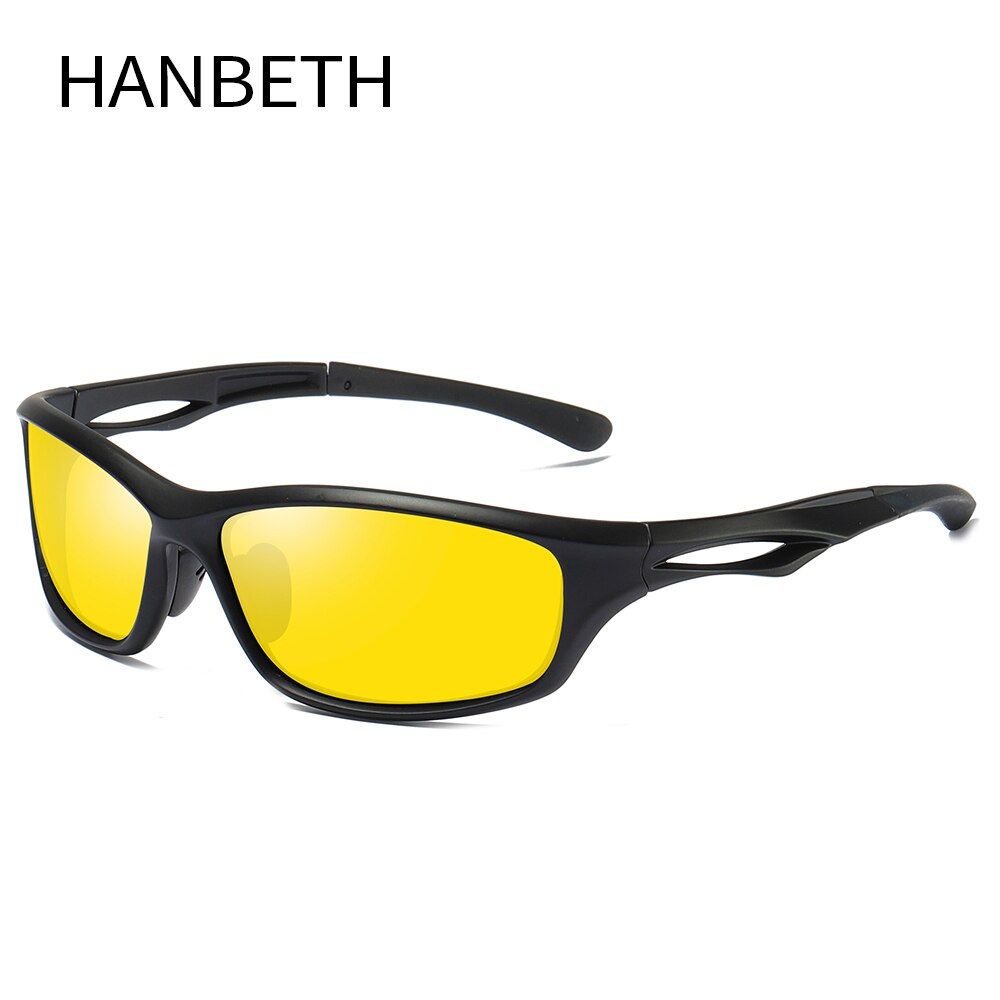 Black Night VisionPolarized Sunglasses Men Classic TR90 Frame Outdoor Sport Sun Glasses Male Driving Glasses Camping Hiking Fishing Eyewear UV400