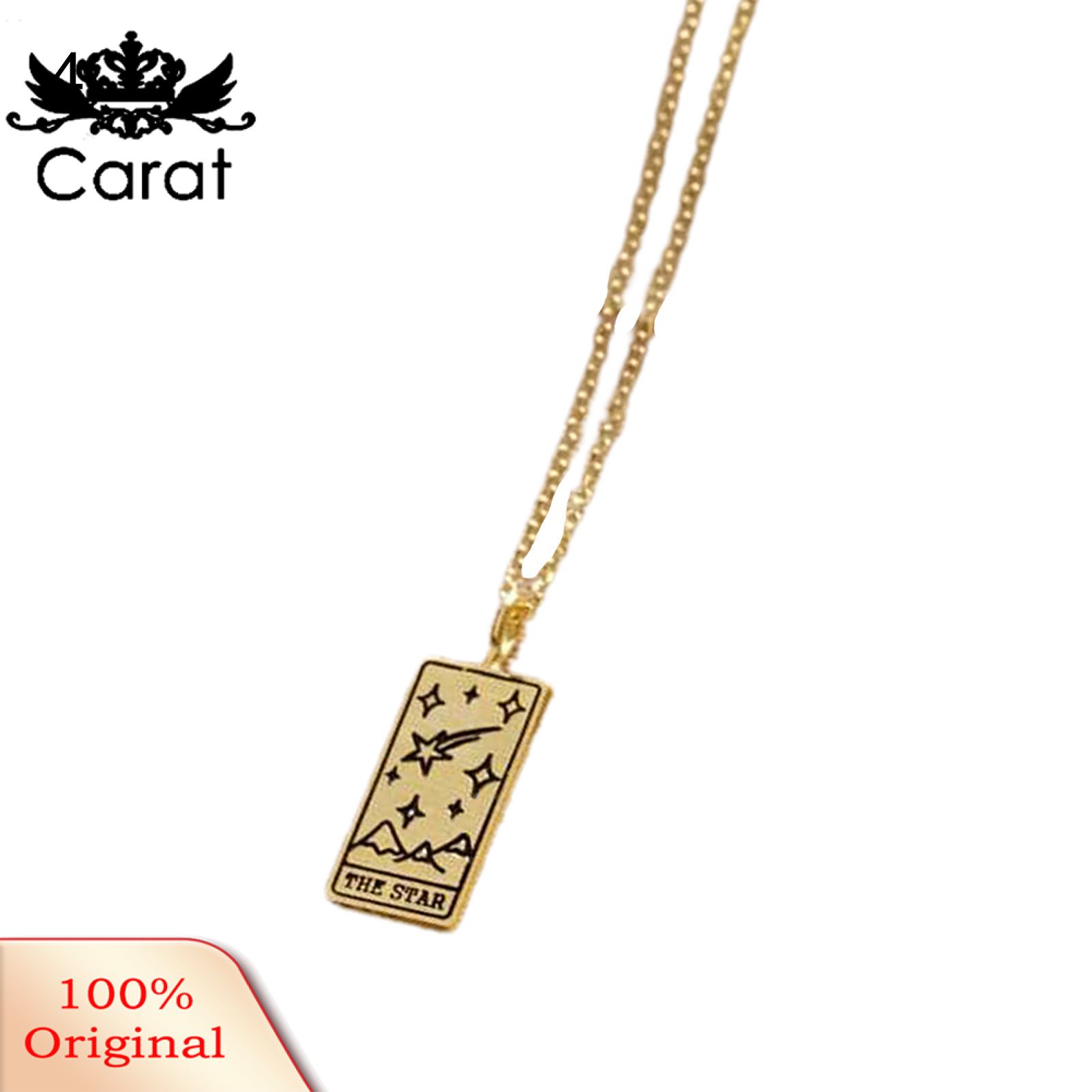 Exquisite Necklace Adjustable Alloy Tarot Shape Unisex Neck Chain for Daily Use