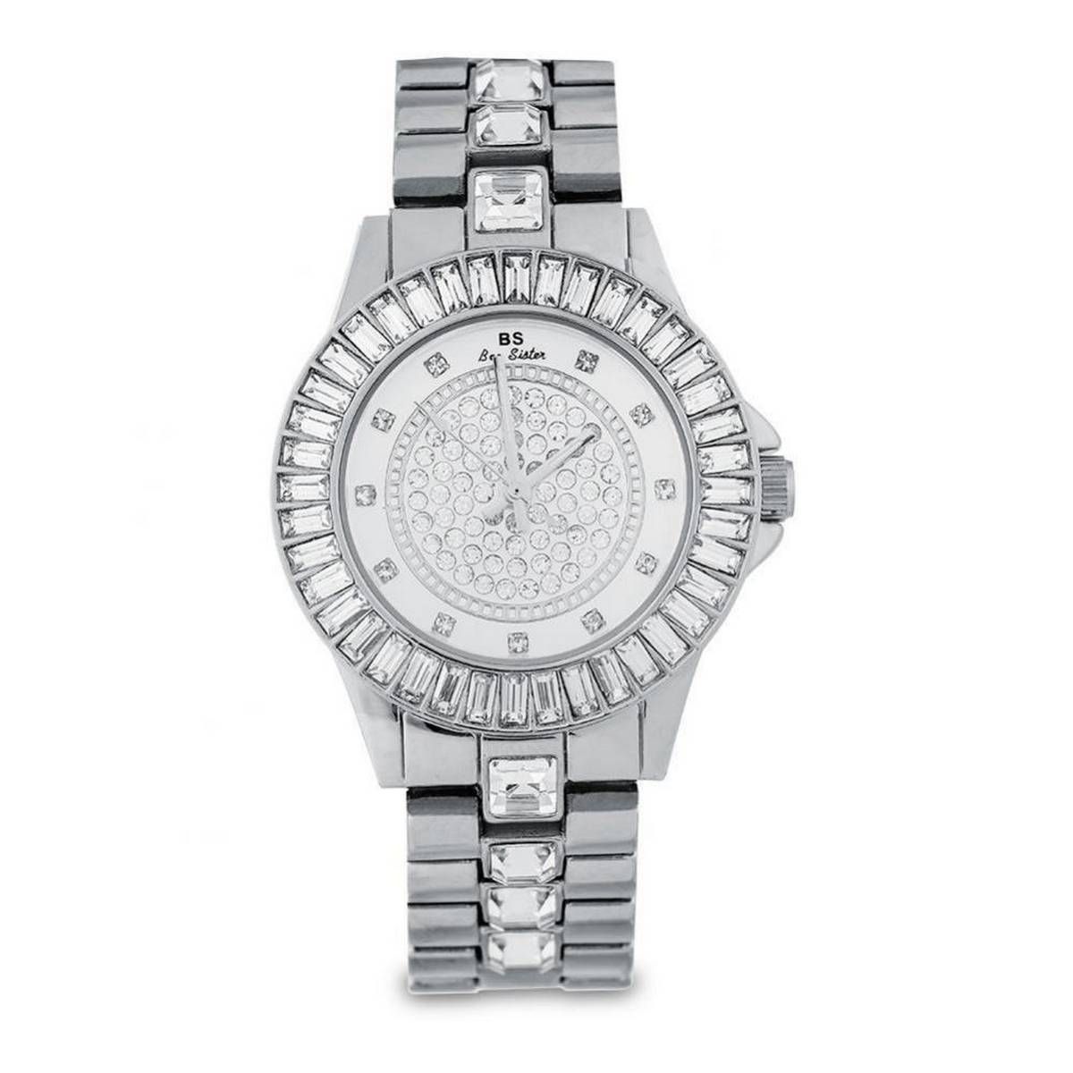 【BestGO】3 Rhinestone Women Alloy Strap Colors Round Case Wristwatch Quartz Analog Watch