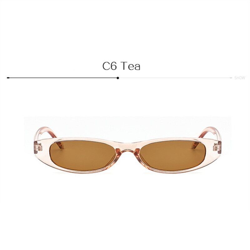 Brown as pictureYOOSKE Women Men Small Frame Sunglasses Unisex Brown Leopard Red Black Small Sun Glasses For Women UV400