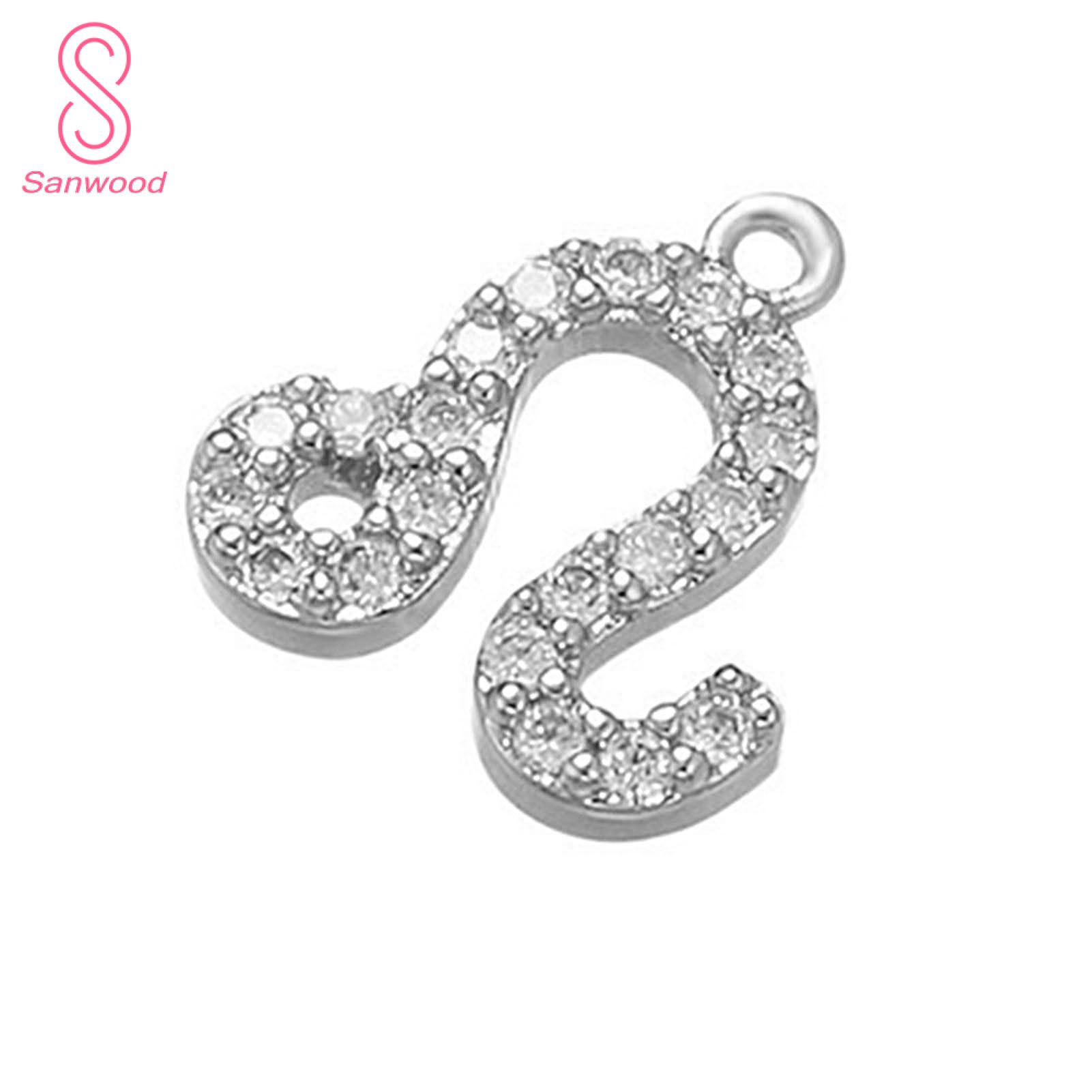 Eargs Pendant Shiny Rhinestone 12 Zodi Signs Pendant