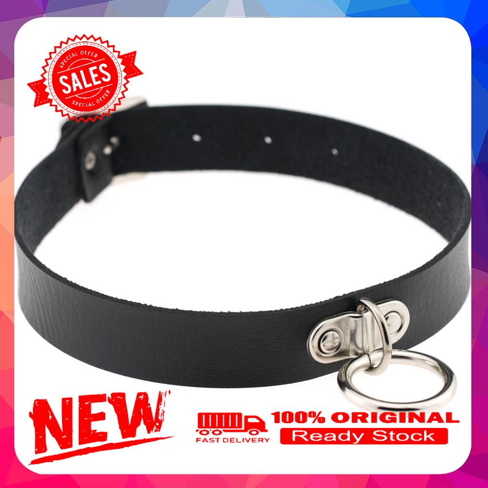 Harajuku Punk Rivet Love Heart Lock Faux Leather Collar Choker Necklace Jewelry