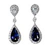 Fashion Round Teardrop Rhinestone Dangle Stud Earrings Bridal Party Jewelry Gift
