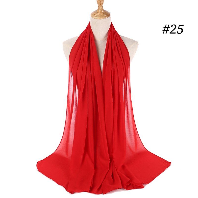 women plain bubble chiffon scarf hijab wrap printe solid color shawls headband muslim hijabs scarves/scarf 49 colors