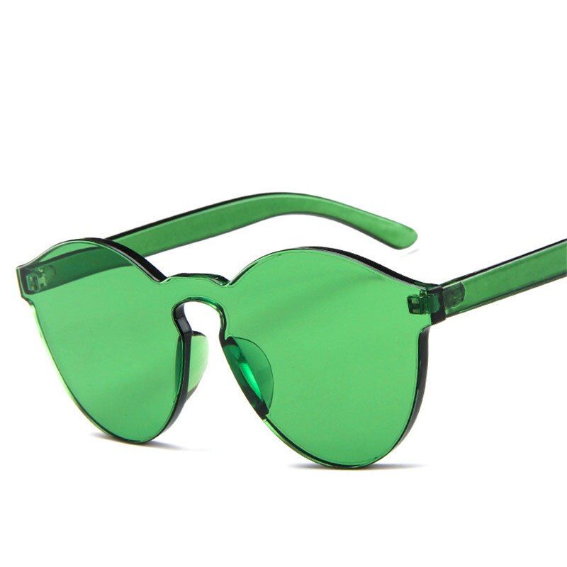 Deep GreenRBRARE 2019 Transparent Jelly Color Sunglasses Women Brand Designer Candy Colors Glasses Vintage Round Siamese Sun Glasses Men
