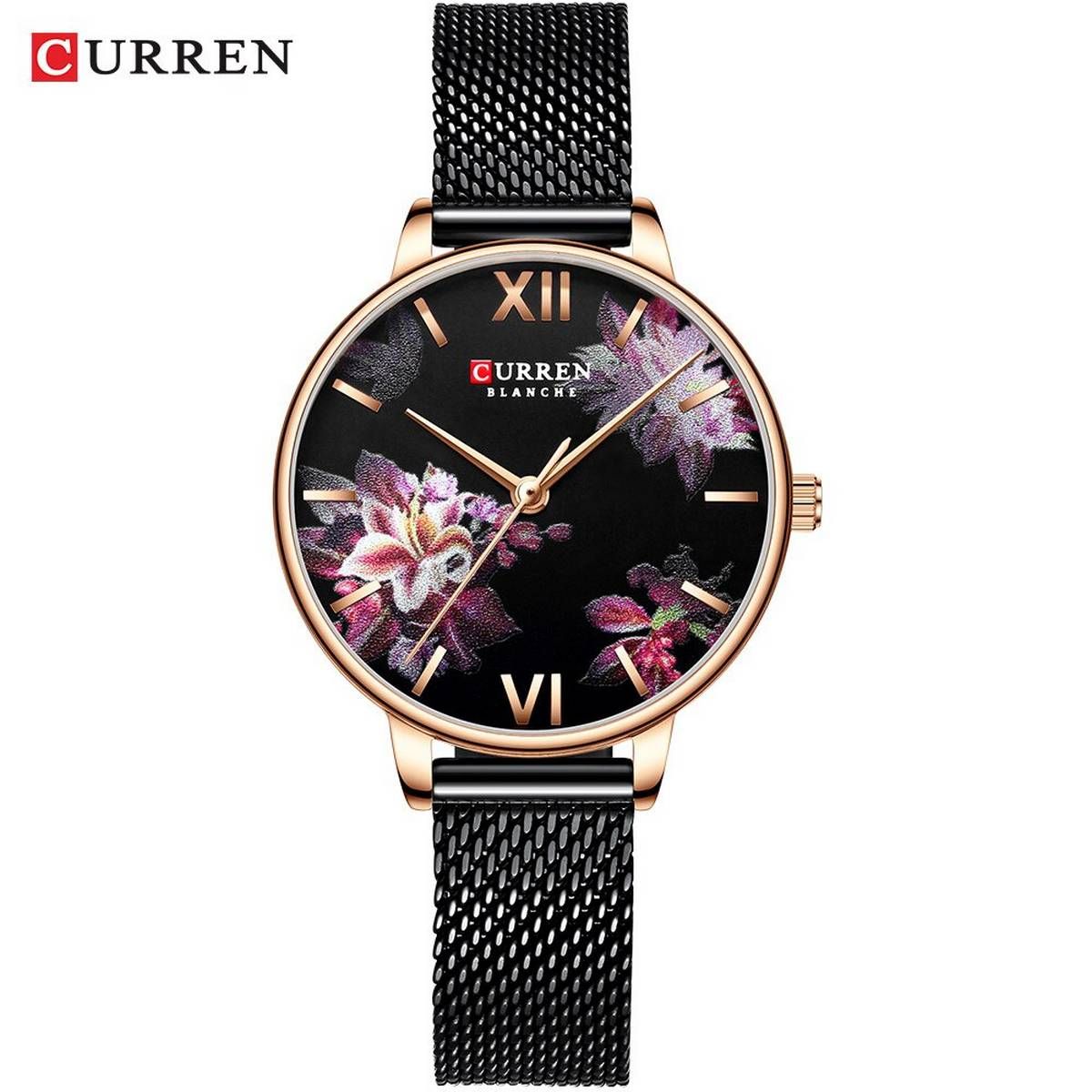 CURREN 9060 Watch  Watches Women Charming Stainless Steel Quartz Watch Ladies Classy Wristwatch Female Casual Clock