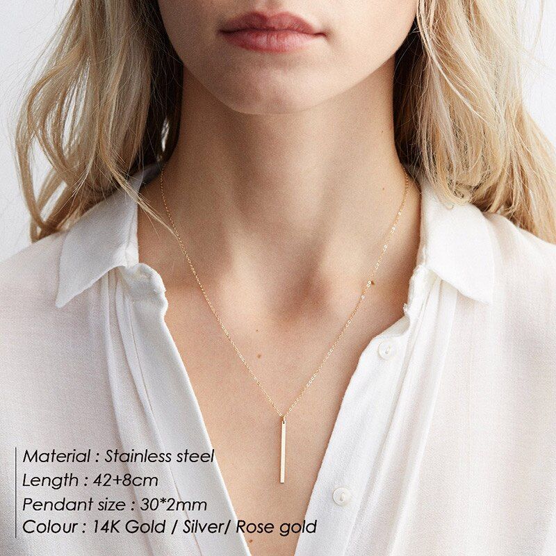 eManco 316L Stainless Steel Necklace women Multi Type Pendants Necklace Luxury Custom Chokers Necklace Jewelry