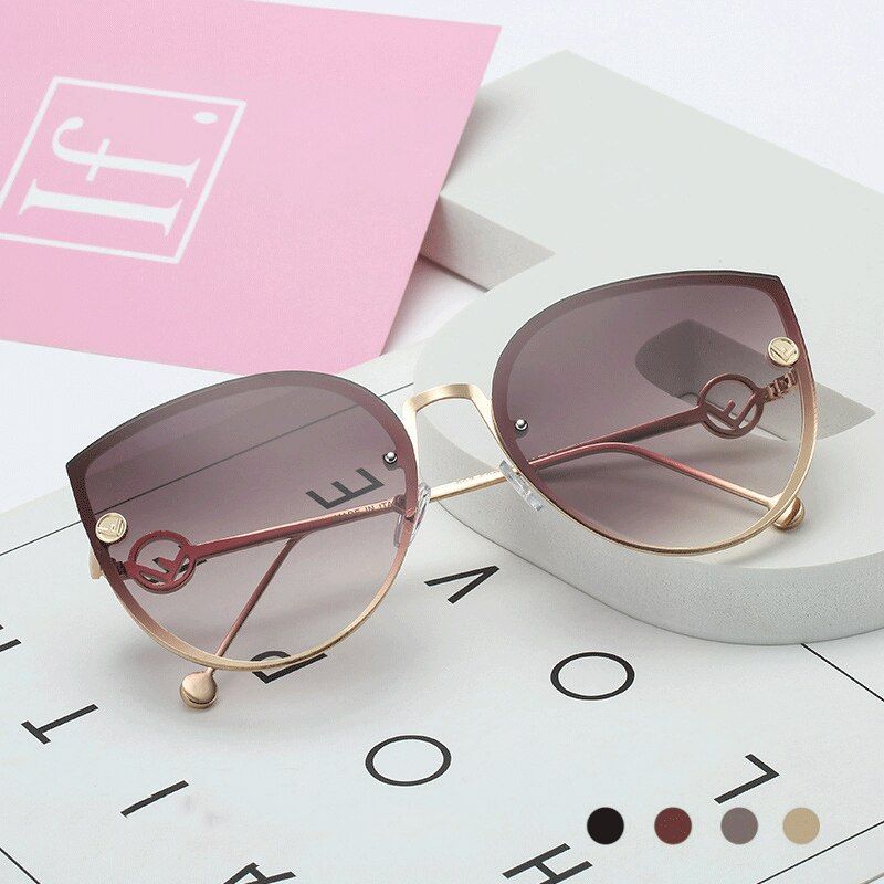C22020 Fashion Cat Eye Sunglasses Women Brand Design Vintage Female Glasses Retro Large frame Sun Glasses For Women Oculos De Sol