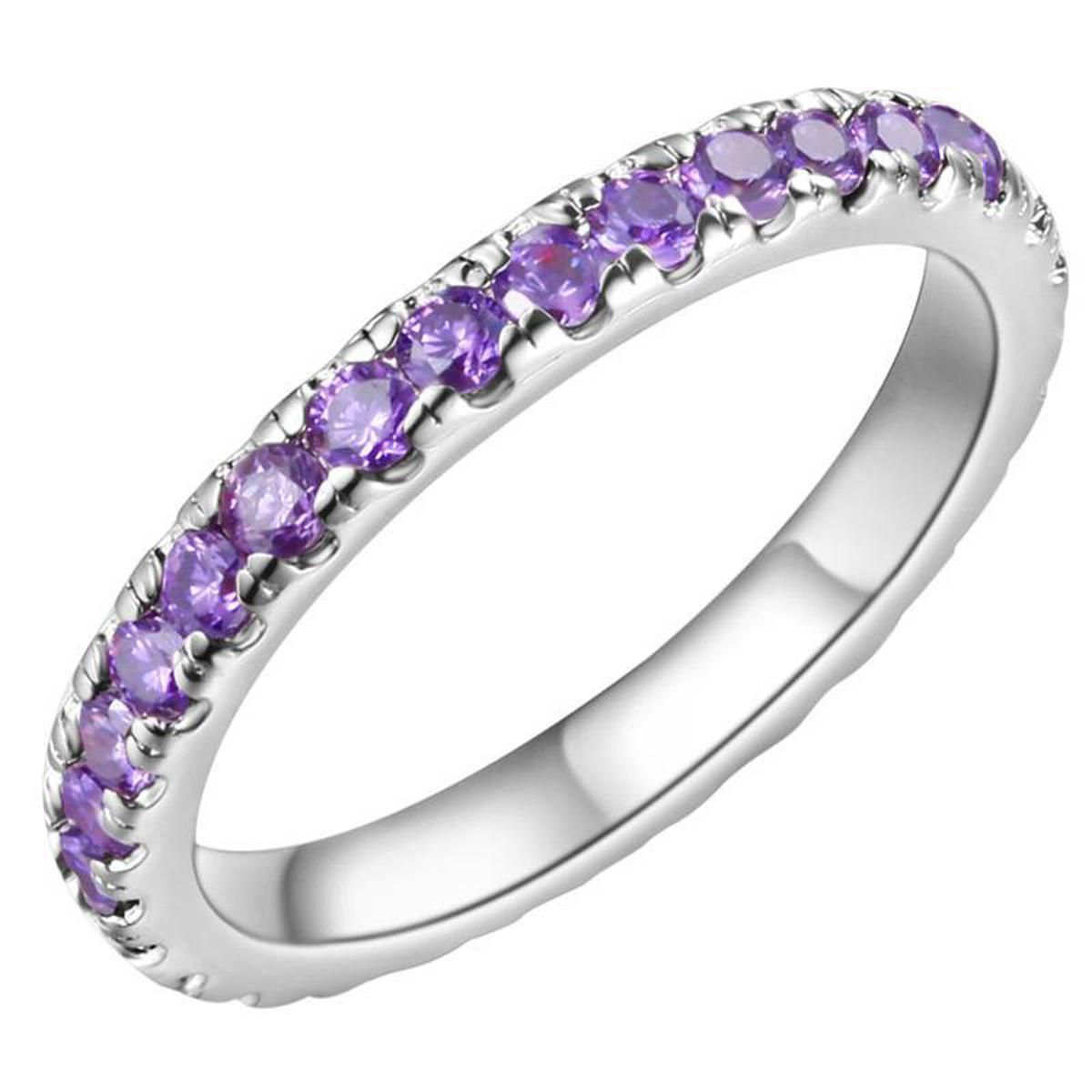 Jellystory fashion silver 925 jewelry ring with topaz ruby amethyst gemstones rings for women wedding party wholesales size 6-9