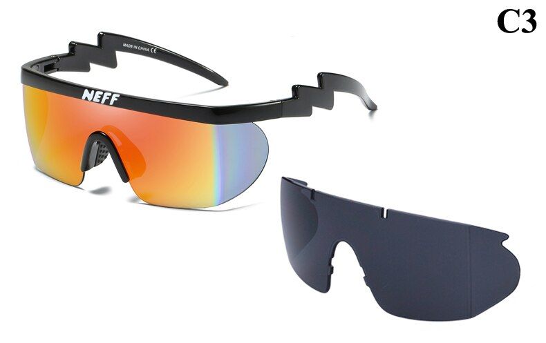 2 Lens Gafas Feminino New Fashion Brand Neff Sunglasses Vintage Sun Glasses Coating Eyewear Driving Men/Women Oculos De Sol