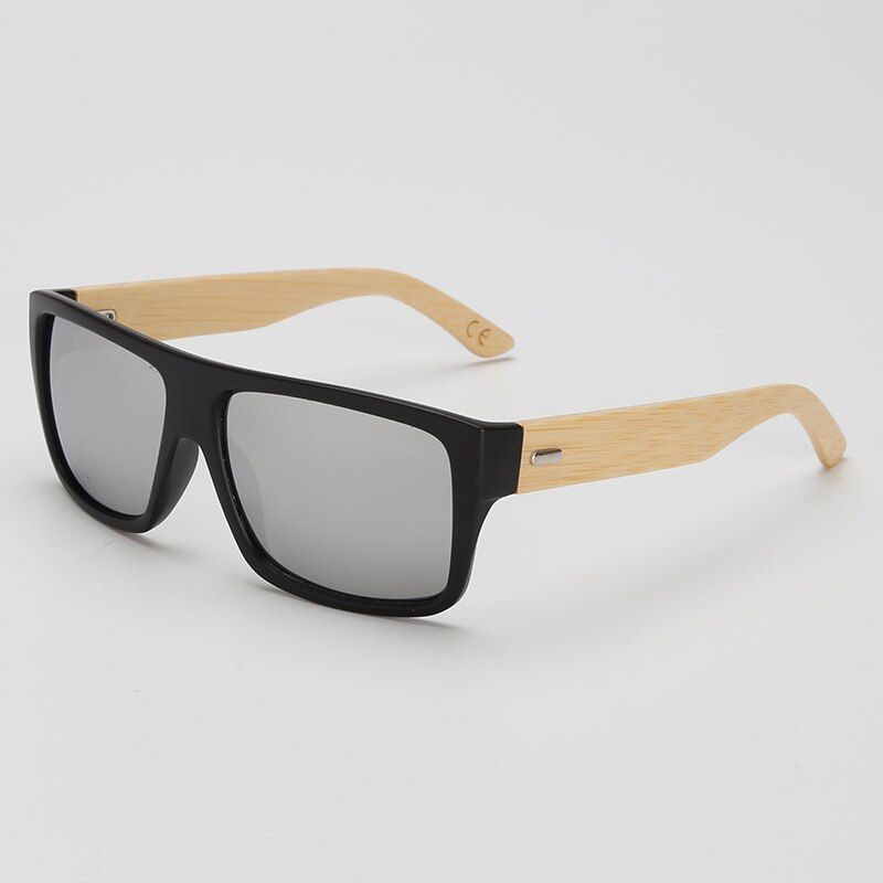 5Brand Design Bamboo Sunglasses Men Square Sun glasses Women Glasses Gafas For Men UV400 Male Eyewear Oculos de sol