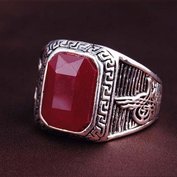 2020 NEW Big Vintage Natural Stone  Black Stone Ring for Women Man Fashion Men Ring Jewelry Party Gifts
