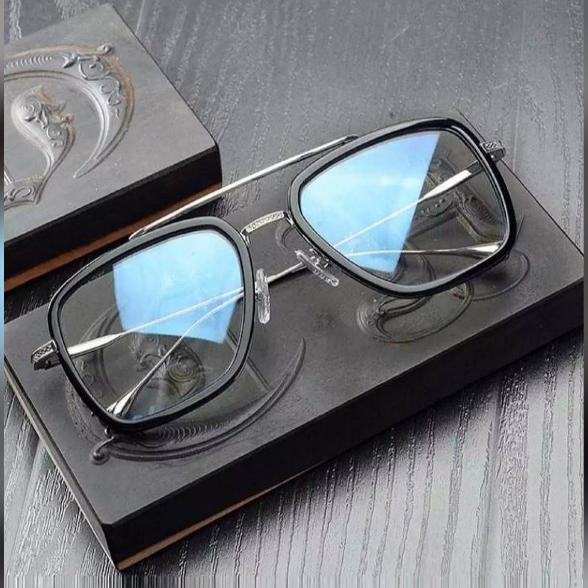2019 New Fashion Avengers Tony Stark Sunglasses Men Metal Square iron man Glasses Steampunk Sun Glasses Male - Sunglasses For Women