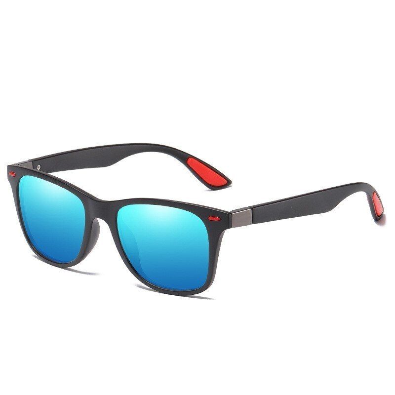 blue lensAORON Classic Polarized Sunglasses Men Women Driving Square Frame Sun Glasses Male Goggle UV400 Gafas De Sol