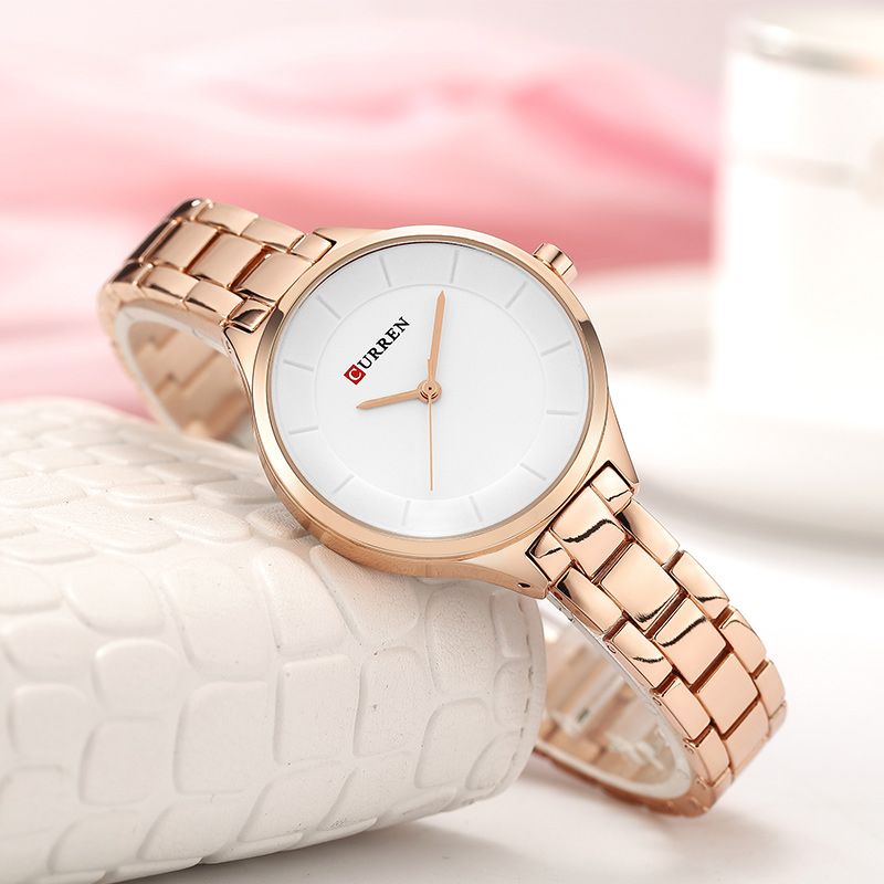 CURREN 9015 Women\'s Watch Luxury Stainless Steel Ladies Watch Gift for Female 3 Colors 2019 New