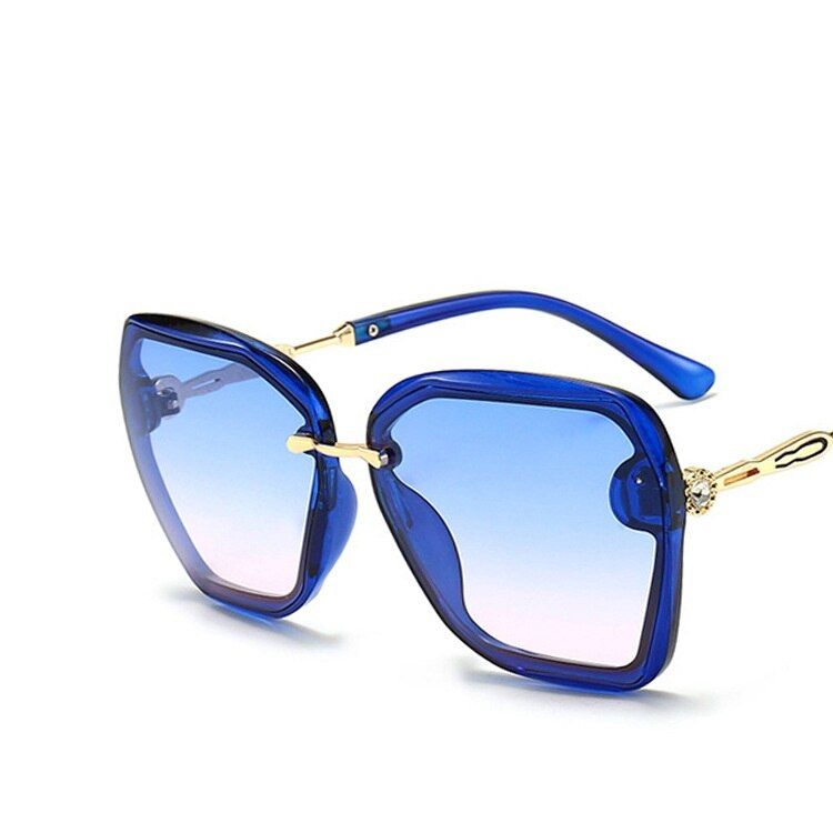 BlueVintage Design Oversize Frame Square Sunglasses Women 2020 Luxury Brand Sun Glasses Female Retro Driving Eyewear Oculos De Sol