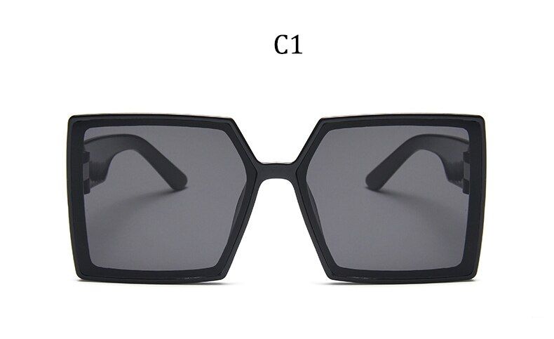C1sunglass woman 2020 Brand designer Shades glasses Square Sunglasses Women Fashion Grandient oculos de sol feminino Big
