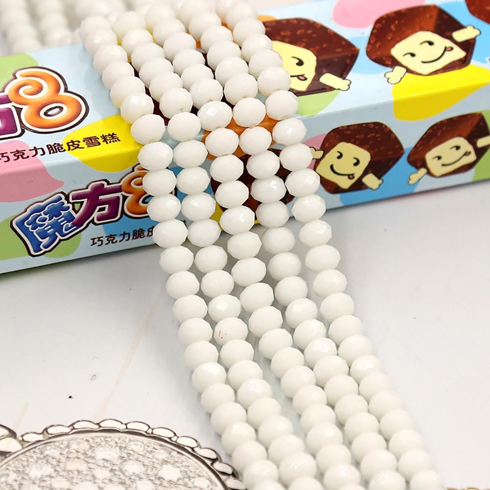 150 Pcs 4mm Crystal Faceted Rondelle Glass Beads Bracelet Necklace DIY Jewelry Making Accessories
