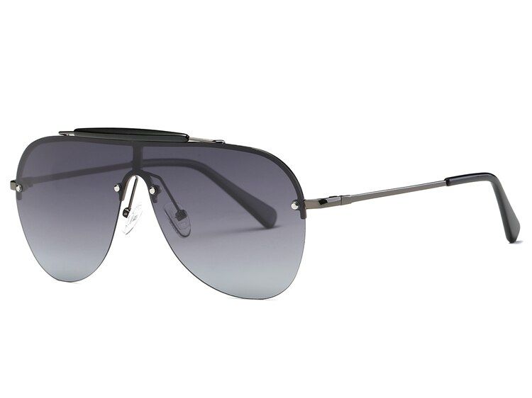 NO2AEVOGUE Polarized Sunglasses Men Alloy Frame Brand Designer Steampunk Unisex Sun Glasses UV400 AE0557