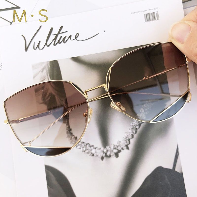 C05MS 2018 Cat Eye Oversized Sunglasses Women 2018 Fashion Sun Glasses Lady Brand Designer Vintage Shades Gafas Oculos UV400