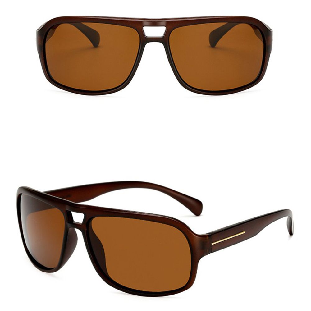 Women Men Stylish Square Sports Driving Polarized Sunglasses Lenses Color:Sand ea frame ea lens