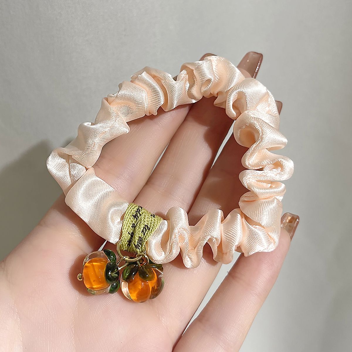 1PC Korean of Floral Summer Small Fresh Braider Hair Rope Girl Heart Cute Hair Ring Simple Ball Head Ponytail
