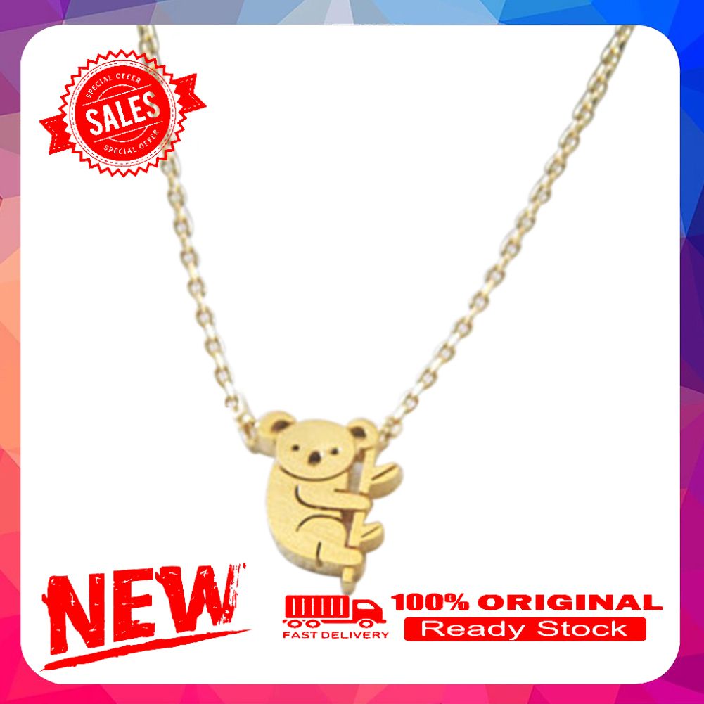 Cute Cartoon Koala Bear Animal Pendant Fashion Women Chain Necklace Jewelry