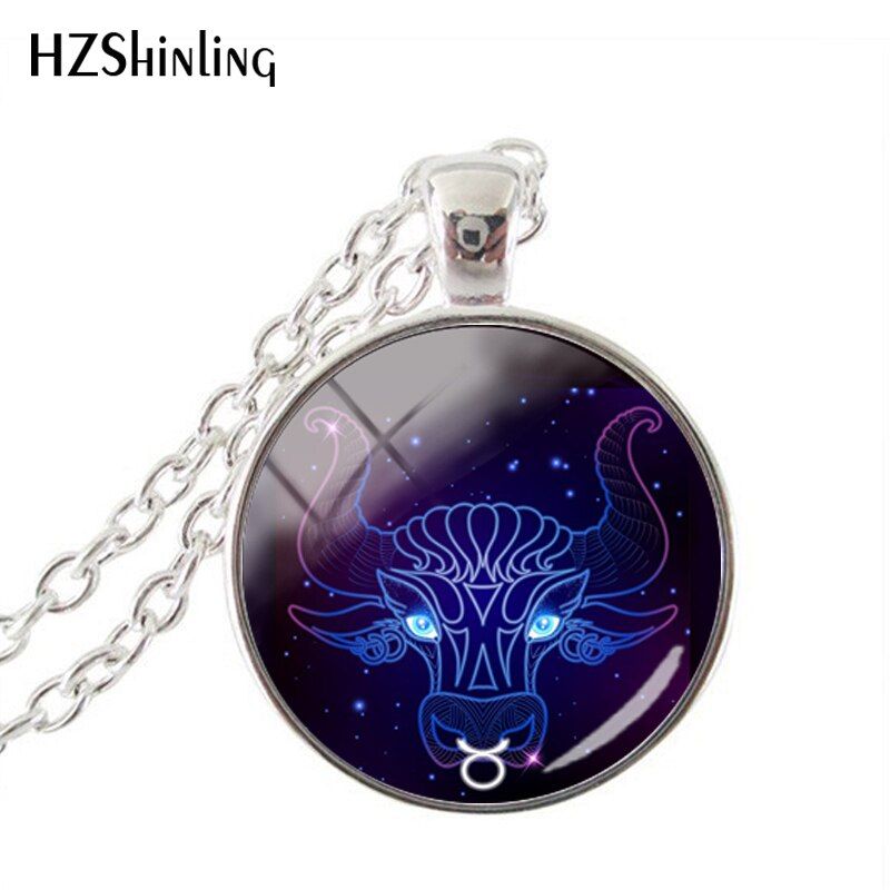 2019 New Astrology Horoscope Signs Zodiac Symbol Necklace Pendant Zodiac Cancer Leo Signs Glass Dome Womens Mens Necklace