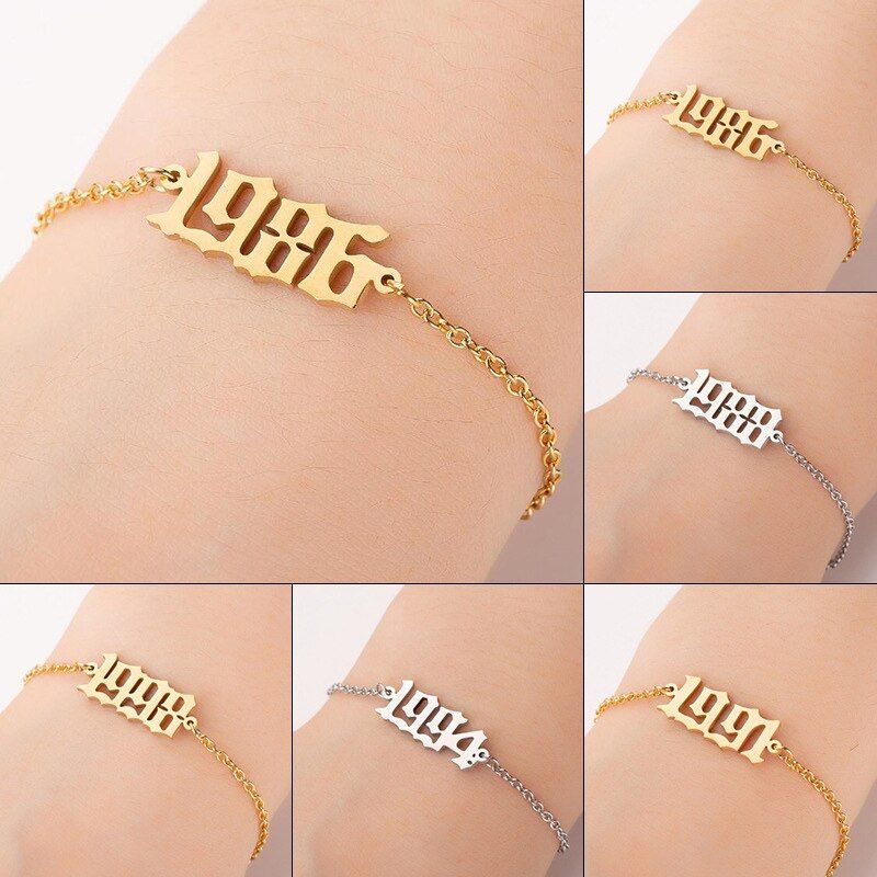 Women Necklace Special Date Year Number Necklace girl1994 1995 1996 1997 1998 1999 from 1980 to 2002 chain Jewelry