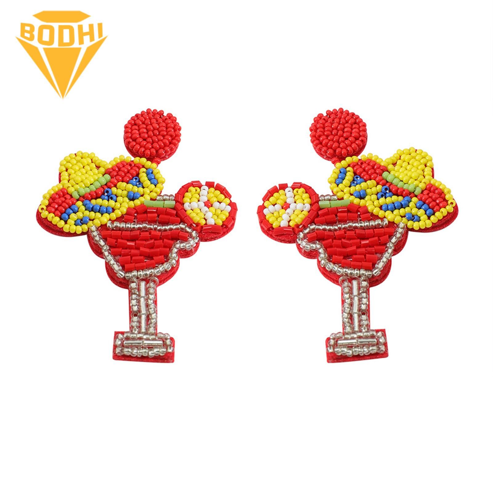 BODHI Beach Earrings Colorful Korea Style Beaded Dangle Earrings