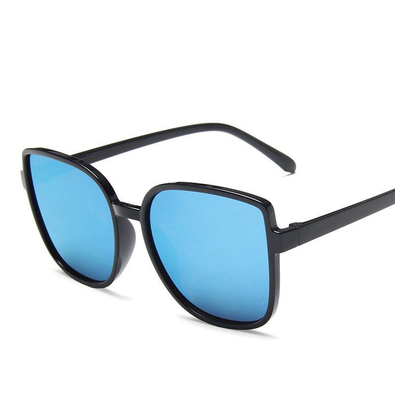 Fashion Colorful Reflective Mercury Sunglasses Oversize Round Frame Glasses Coated Outdoor Internet Celebrity Recommend Gafas