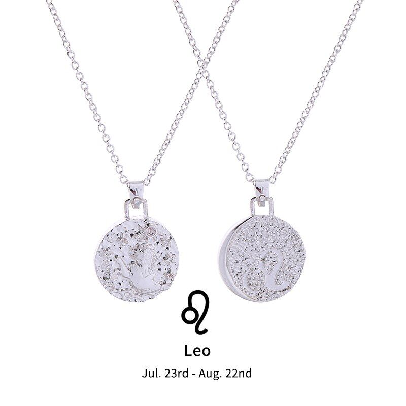 kissme Zodiac Pendant Necklaces For Women Birthday Present Gold&Silver Color Chains Necklace Fashion Jewelry Wholesale