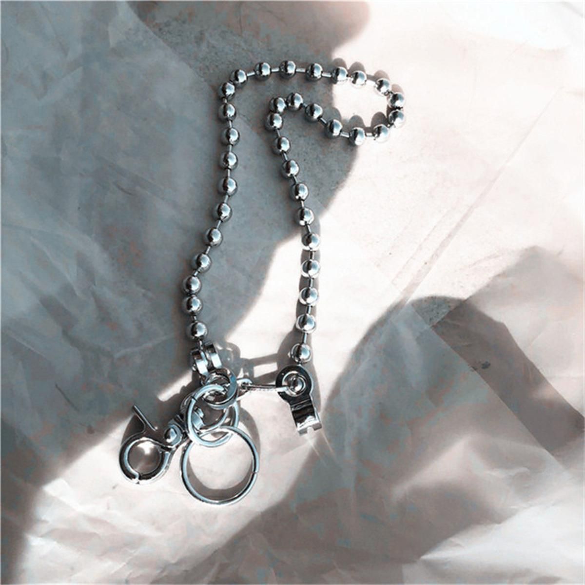 2021 Kpop Punk Vintage Goth Hollow Heart Feather Pendant Metal Chains Choker Necklace For Women Egirl Harajuku Aesthetic Jewelry