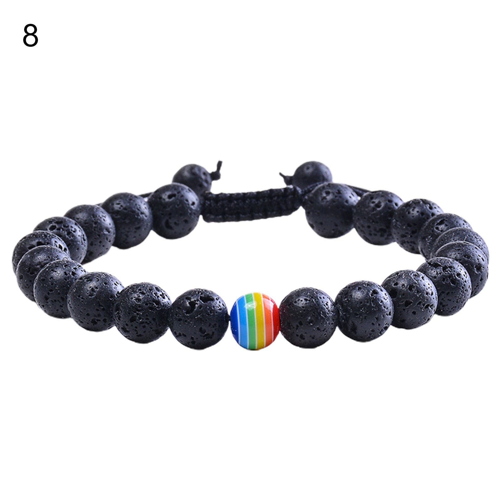 Beads Brelet Braided Rope Multicolor Stone Stretchy Brelet