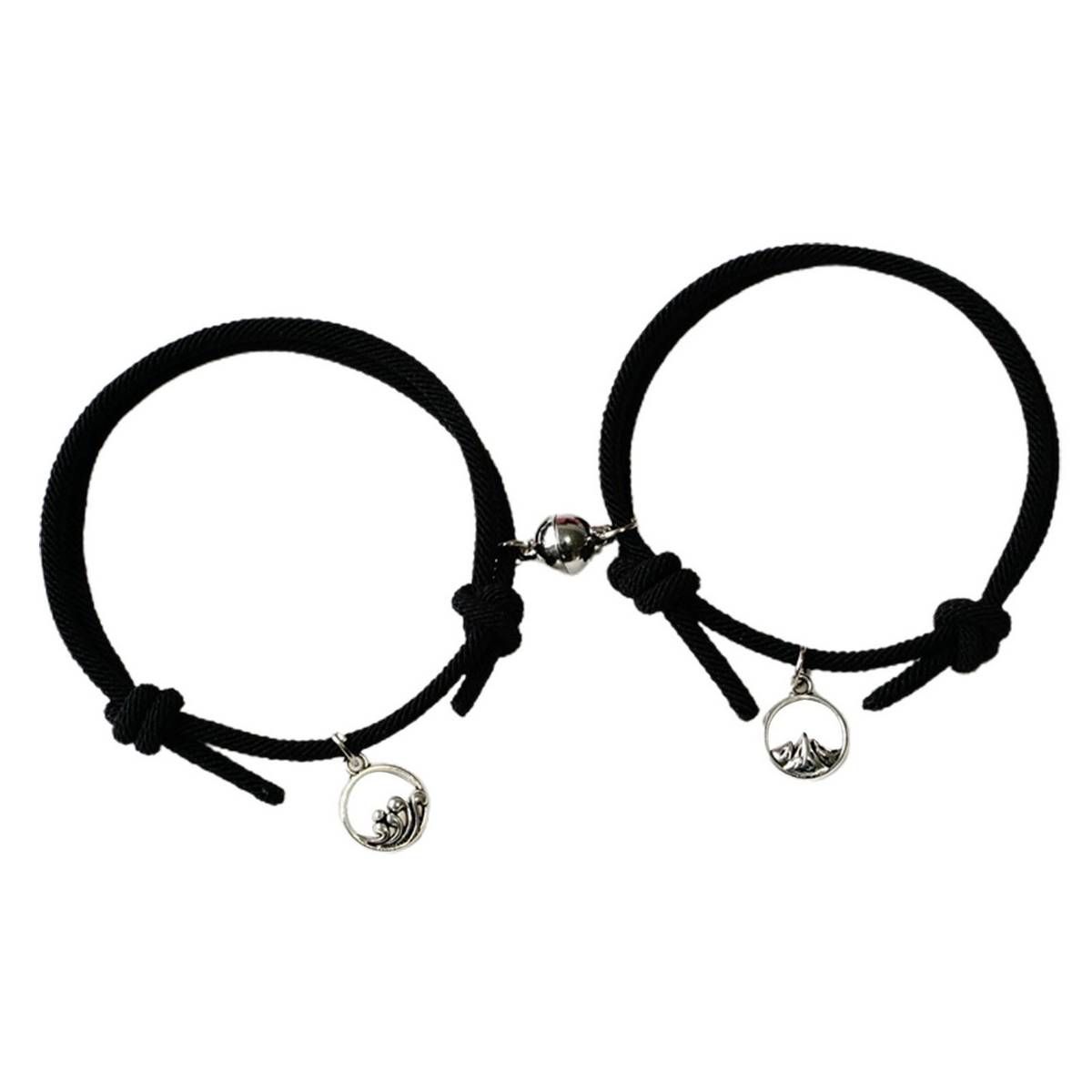 2Pcs All-match Magnet Couple Bracelet Fashion Jewelry