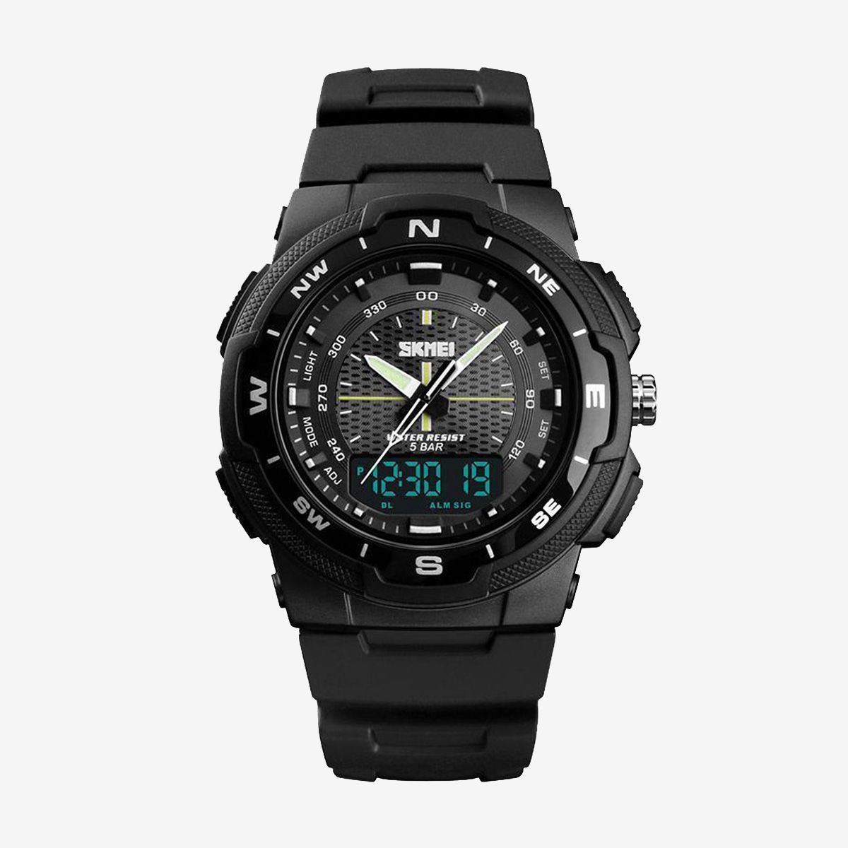 SKMEI Men Sports Waterproof Watches Military Fashion Watch Chrono Dual Display Outdoor Digital Wristwatches Male Clock 1454
