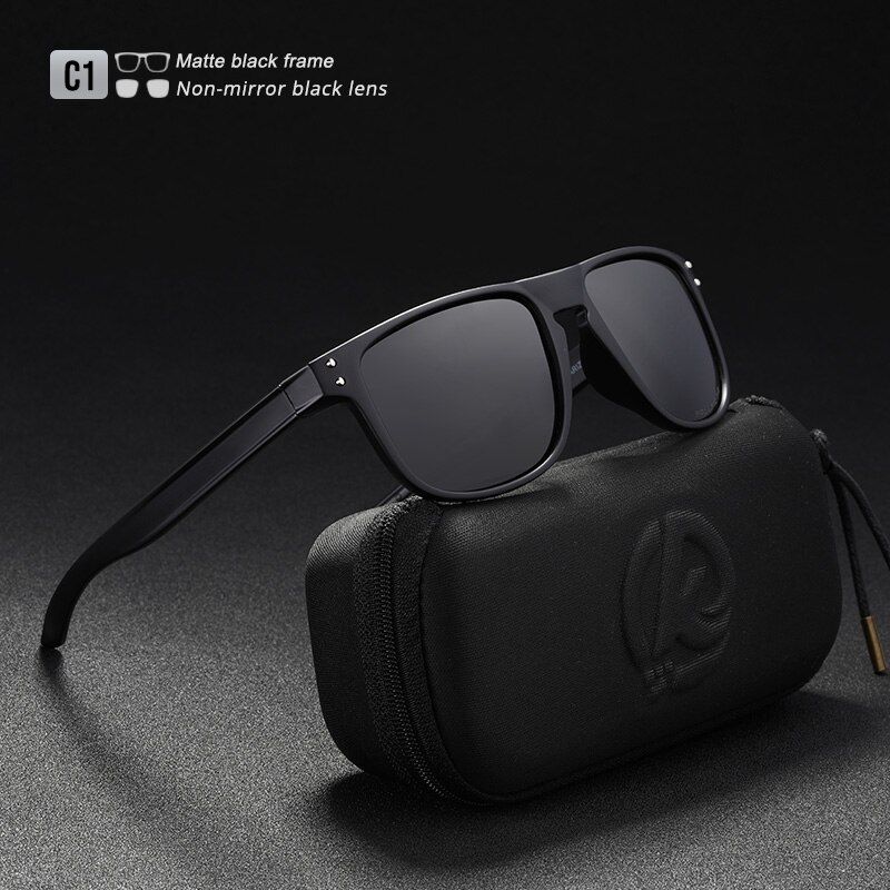 KDEAM Durable Lightweight Polarized Sunglasses All-fit Size Sun Glasses Men Coating Lens Minimize Glare Hard Case included