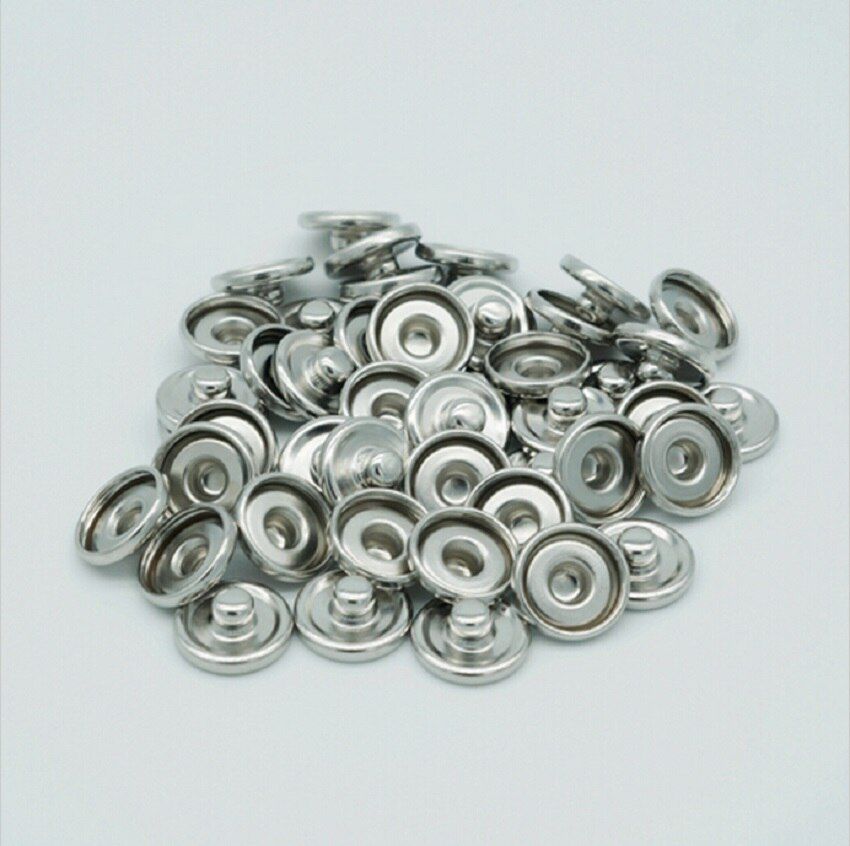 100pcs/lot Copper Snap Press Button 12mm Stud For Snap Bracelet Bangles Jewelry Button Setting Blank Findings Fit 10mm Cabochon