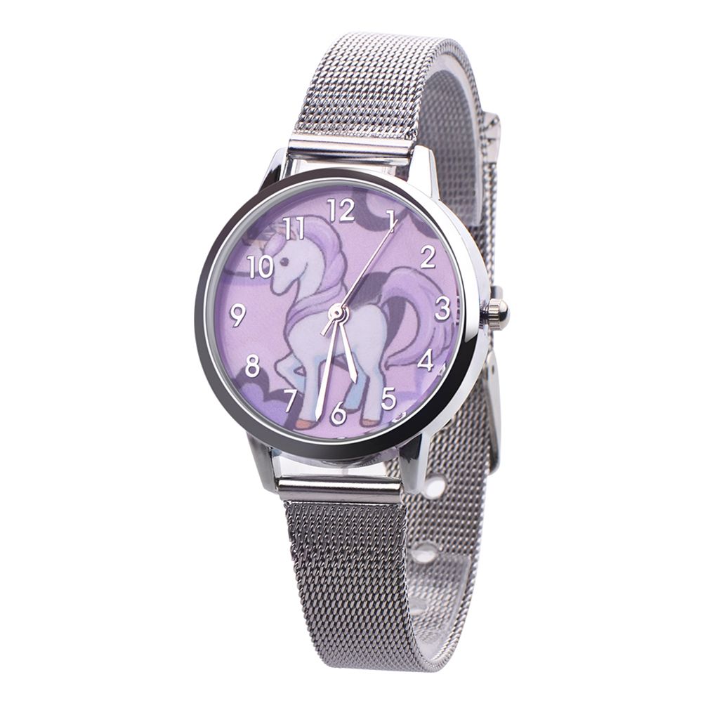 Cartoon  Boys Girls Faux Leather Band Analog Display Quartz Wrist Watch