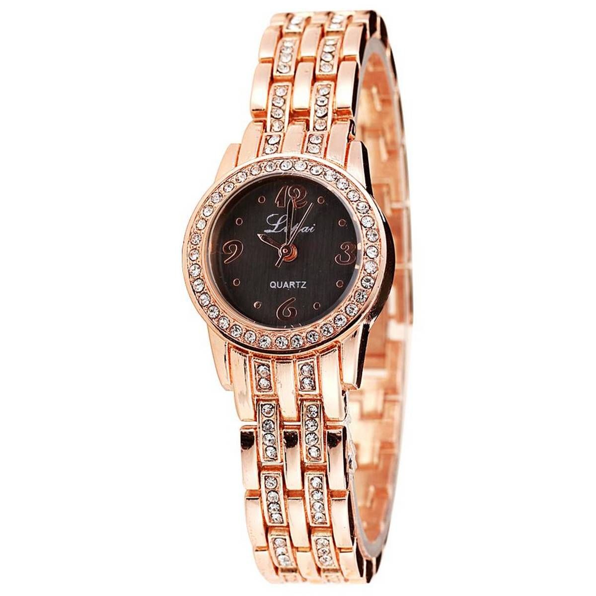 Rose Gold Stainless Steel Bracelet Watch for Women
